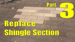 Roof Repair Asphalt Shingles Hurricane Damage 3 - Replace Shingle Section