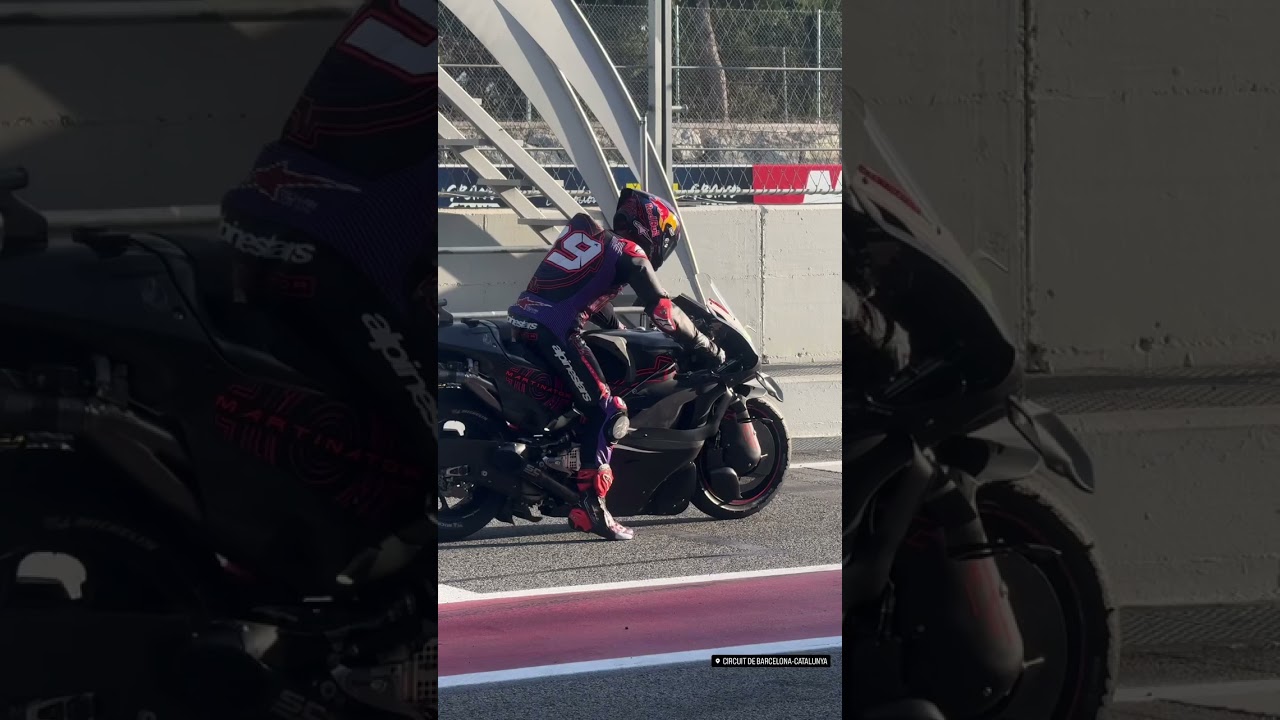 Jorge Martin Hands on the Aprilia RS-GP24 - MotoGP 2025 - Barcelona Test - Pure Sound
