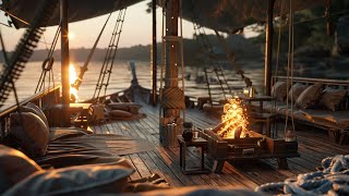Pirate Ship Ambience | Crackling Fire, Seagulls, Soft Waves by Relaxation Art Nature 127 views 1 month ago 3 hours, 6 minutes
