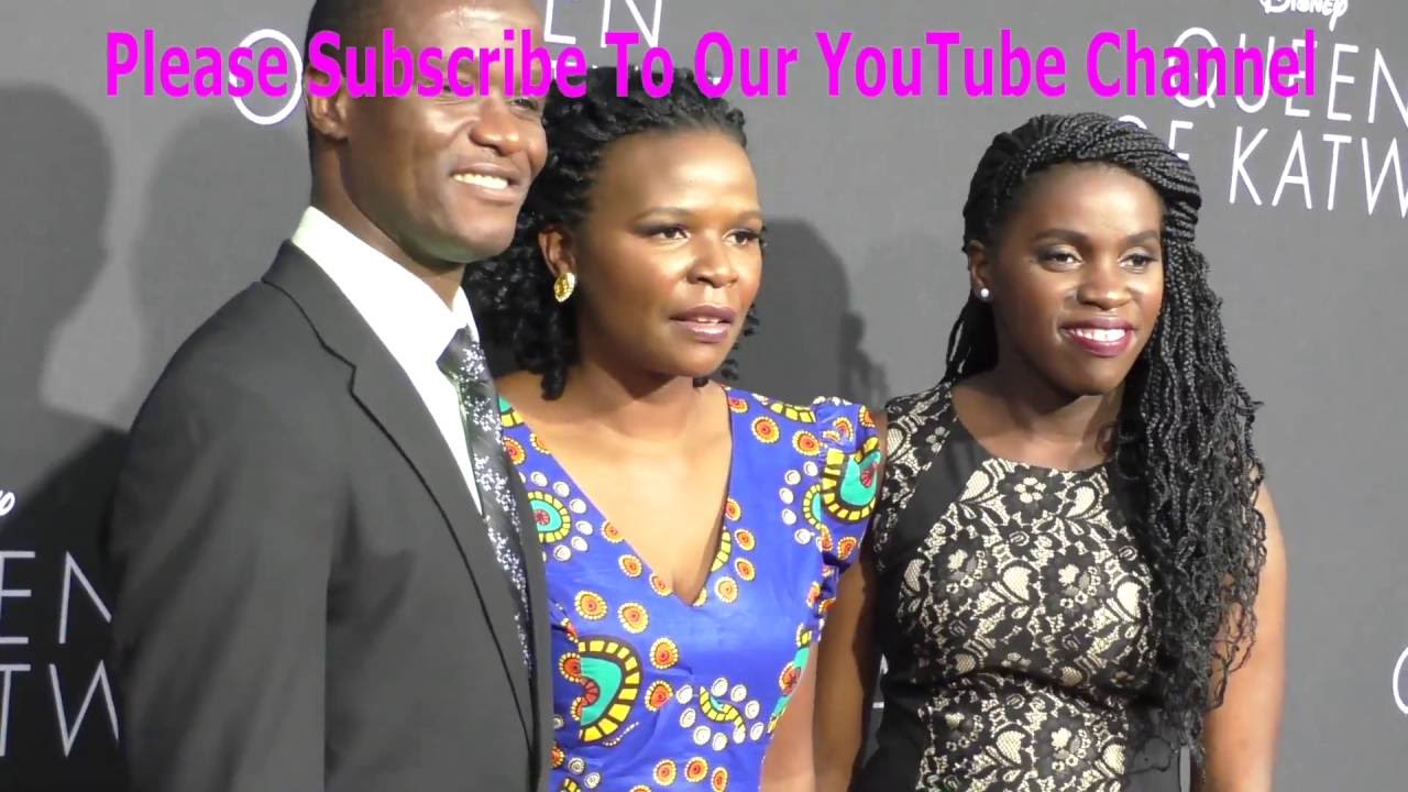 Robert Katende and Phiona Mutesi at the Premiere Of Disney's Queen Of