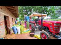 ￼ Maize threshing Mahindra tractor mini vlog || मक्का मिशाई video 