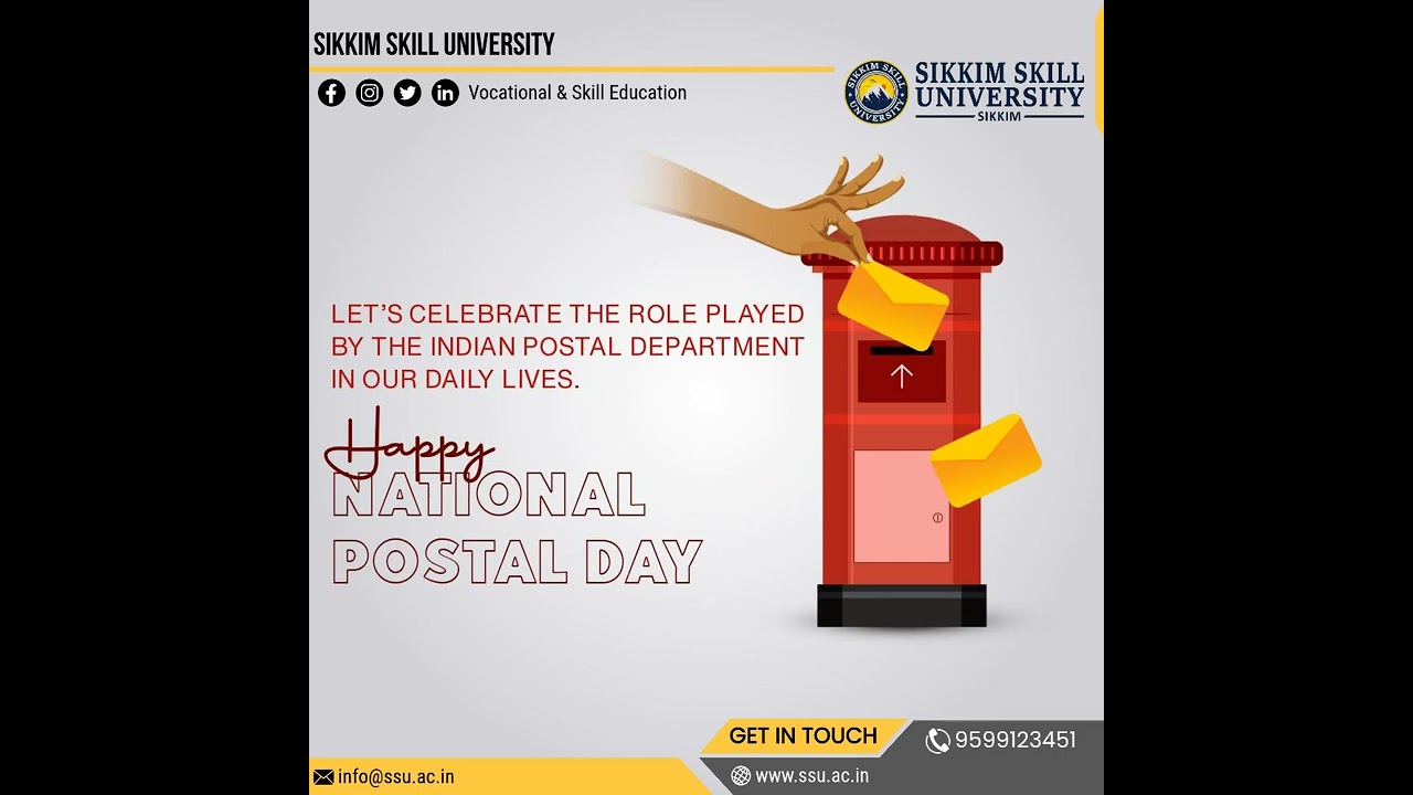 “Sikkim Skill University Extends Greetings on the Occasion of National Postal Day”