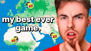 my best game of geoguessr ever (insane guesses)