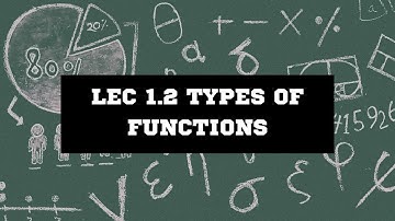 Lec 1.2 Types of Functions (Taglish)