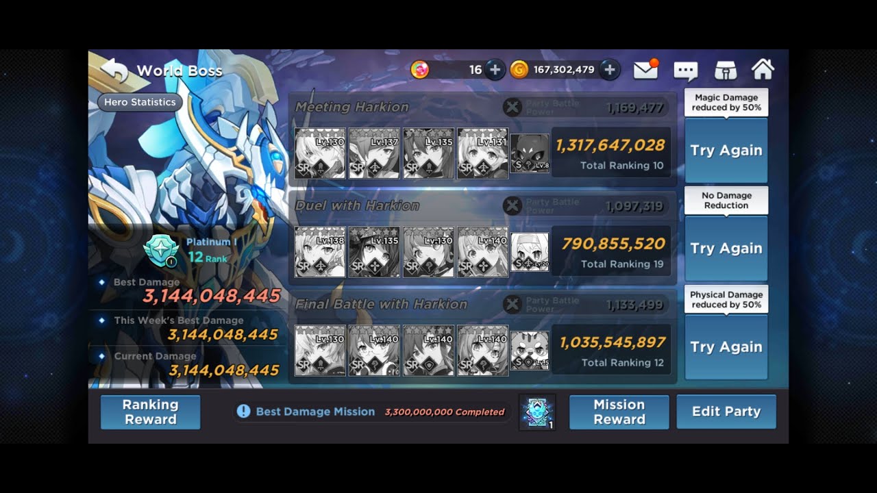 Grandchase Kakao World Boss 3.144 Billion dmg (Lire Revamp)