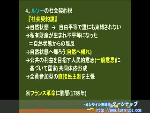 憲法史 1市民革命 社会契約説 国民主権 高校社会 政治経済 ターンナップ作成 Fc2 Video Youtube