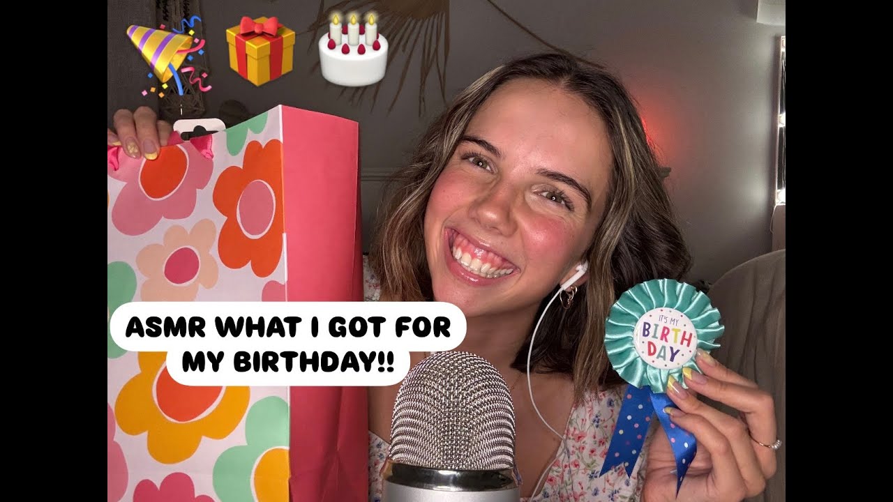 ASMR What I Got For My BIRTHDAY!!! 🥳🪩 #asmr #relax #birthday