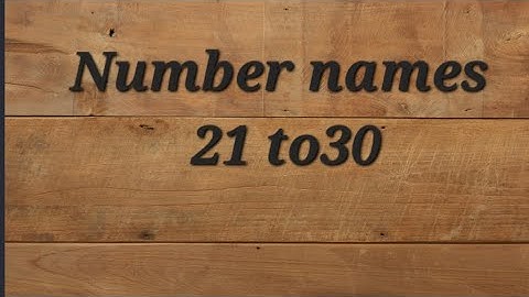Number names 21 to 30| spelling #numbername21to30 #spelling @navshimathsClasses