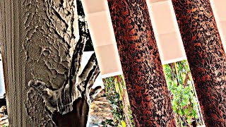 Exterior rustic putty texture on highlighting pillars in house| jotun paint|ENG SUB