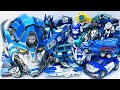 Blue Transformers Rise of Beast Wars: Megatron, Dinosaur &amp; Optimus - Tobot Carbot Accident Animated