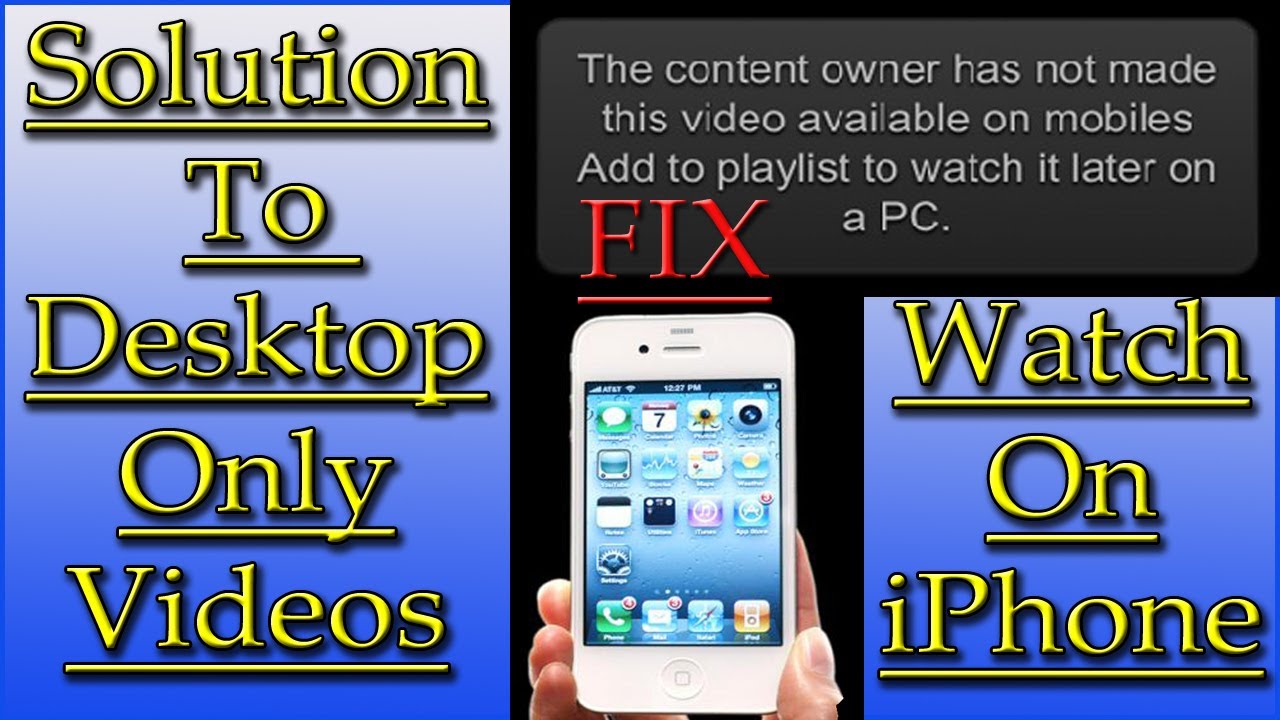 How To Watch Desktop Only Videos On Iphone YouTube