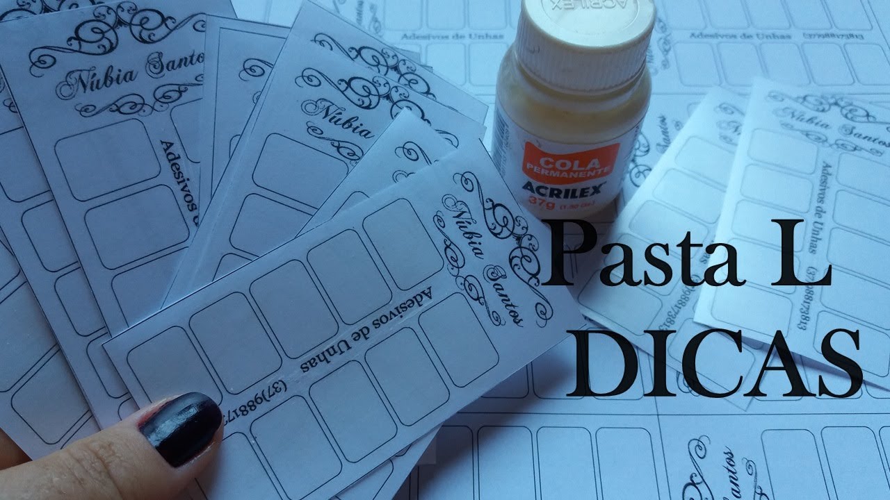 Dica De Como Corta Pasta L, Para Fazer Adesivos De Unhas