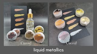 Cucco Manila liquid metallic paints for resin art pieces