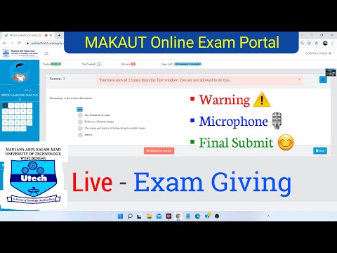 Makaut Full Exam Giving Process | Microphone Permission,⚠️Warning, Final Submit Makaut Answer