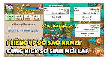 Ngọc Rồng Online - 1 Tiếng Up Đồ Sao Namek Cùng Nick Sơ Sinh