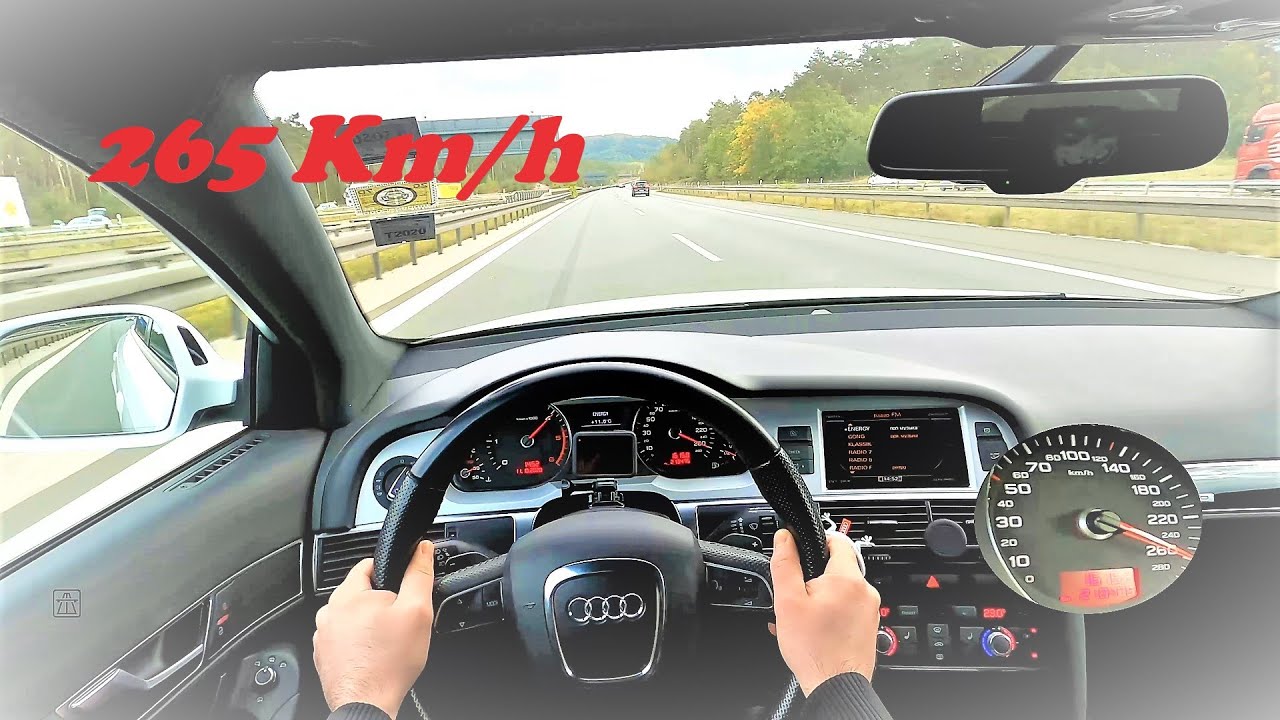 Audi A6 C6 ABT 310hp drive on German Highway ( Autobahn ) 