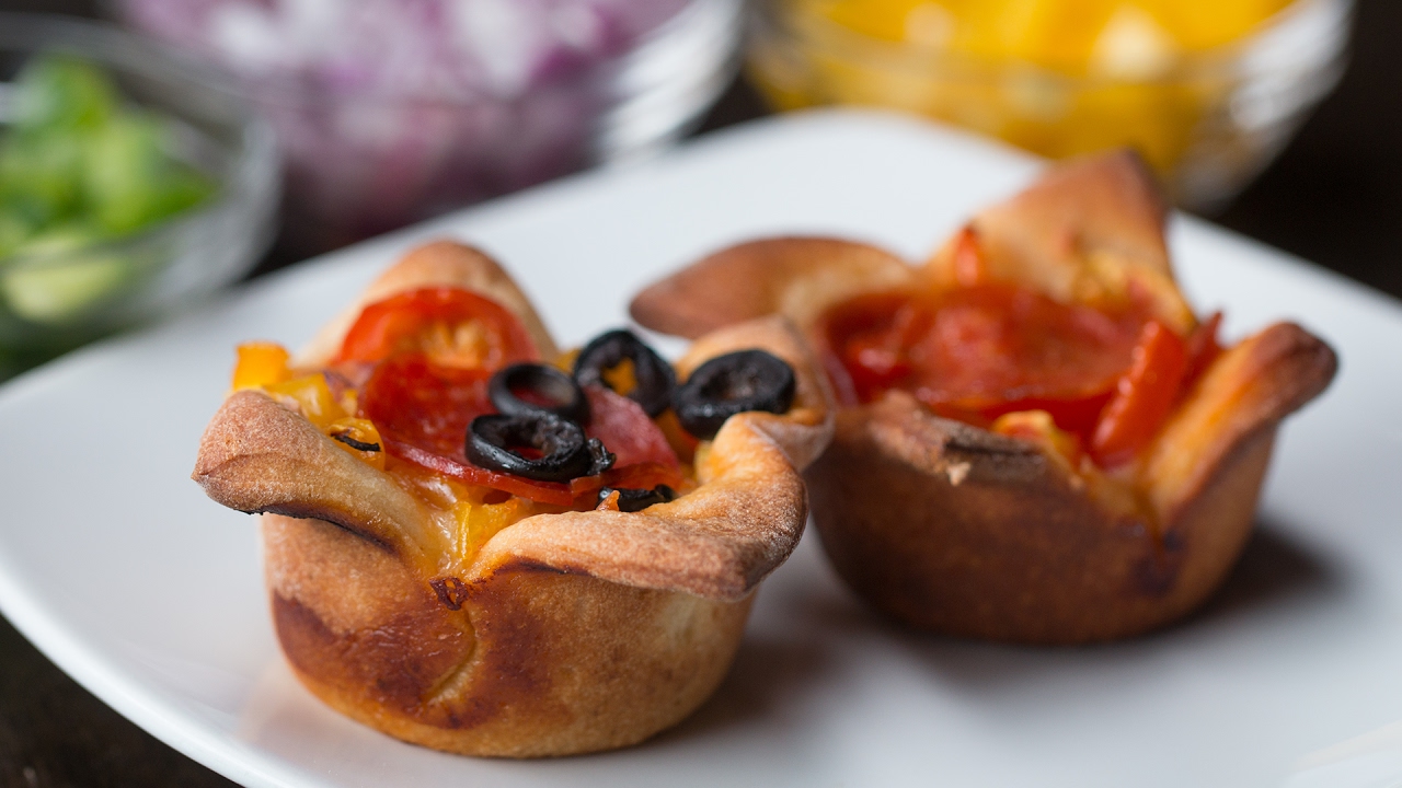 Easy Muffin Pan Pizza Cups - Just a Taste