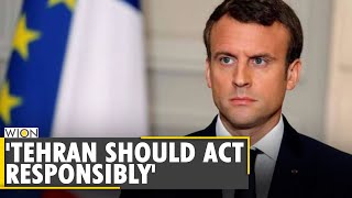 French president emmanuel macron accused iran of continuing to violate
a 2015 nuclear deal with world powers and said tehran should act
responsibly.#tehran #...