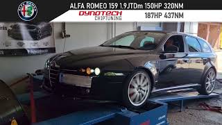 Alfa Romeo 159 1.9Jtdm 150Hp 320Nm Optimalizálás 187Hp 437Nmdynotech Chiptuning