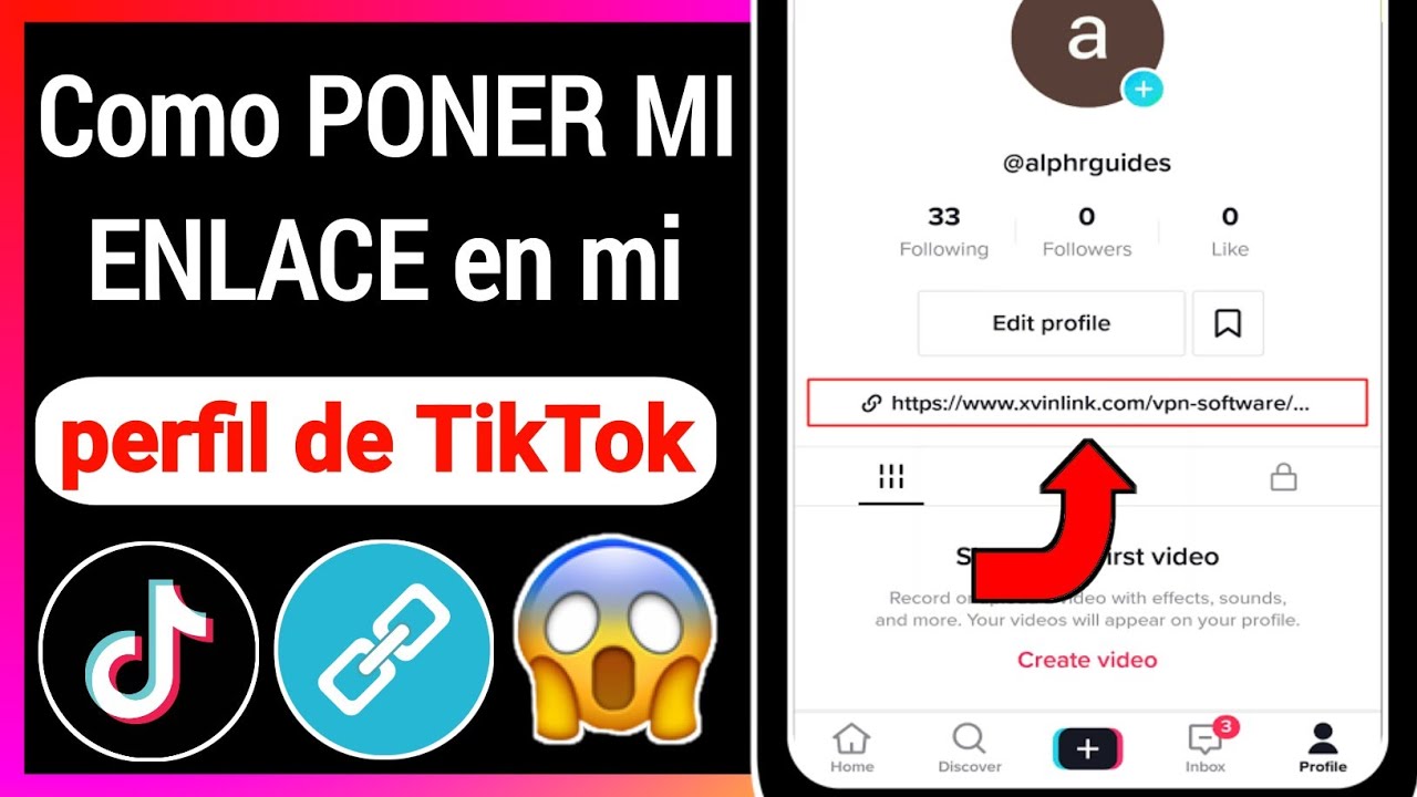Como PONER MI ENLACE en mi perfil de TikTok 2022 | Como PONER un LINK ...