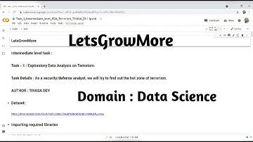 Exploratory Data Analysis on Terrorism #LetsGrowMore#TiyasaDeyAI