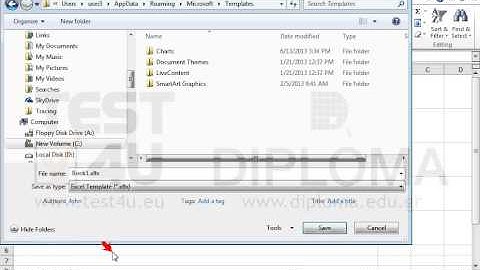 Save the active workbook using the name mytemplate.xltx as template in the IL-ates\Excel folder...