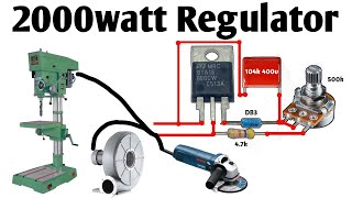 SCR  Voltage Regulator  || 2000 watt Regulator Circuit || Fan regulator ⚡⚡⚡⚡