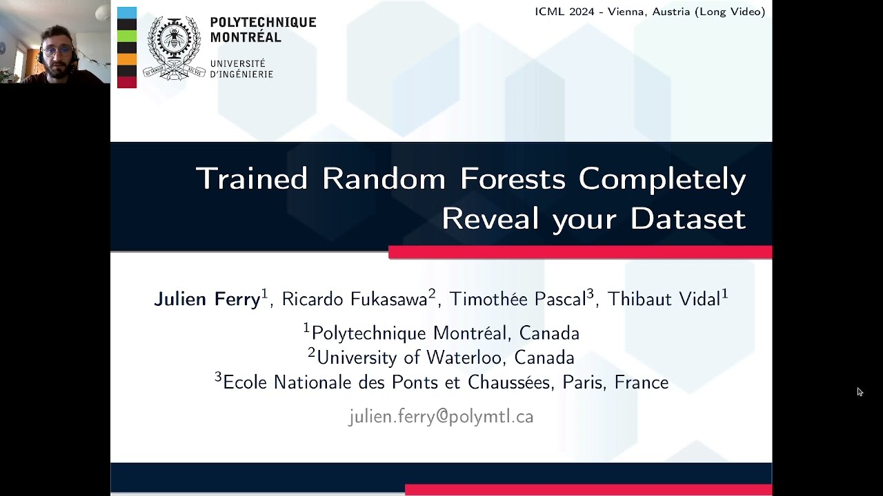 DRAFT: Trained Random Forests Completely Reveal your Dataset - Long Video (@ICML 2024)