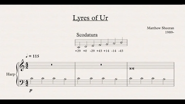 Lyres of Ur in 7 EDO by Matthew Sheeran (played on scordatura harp by Olivia Jageurs)