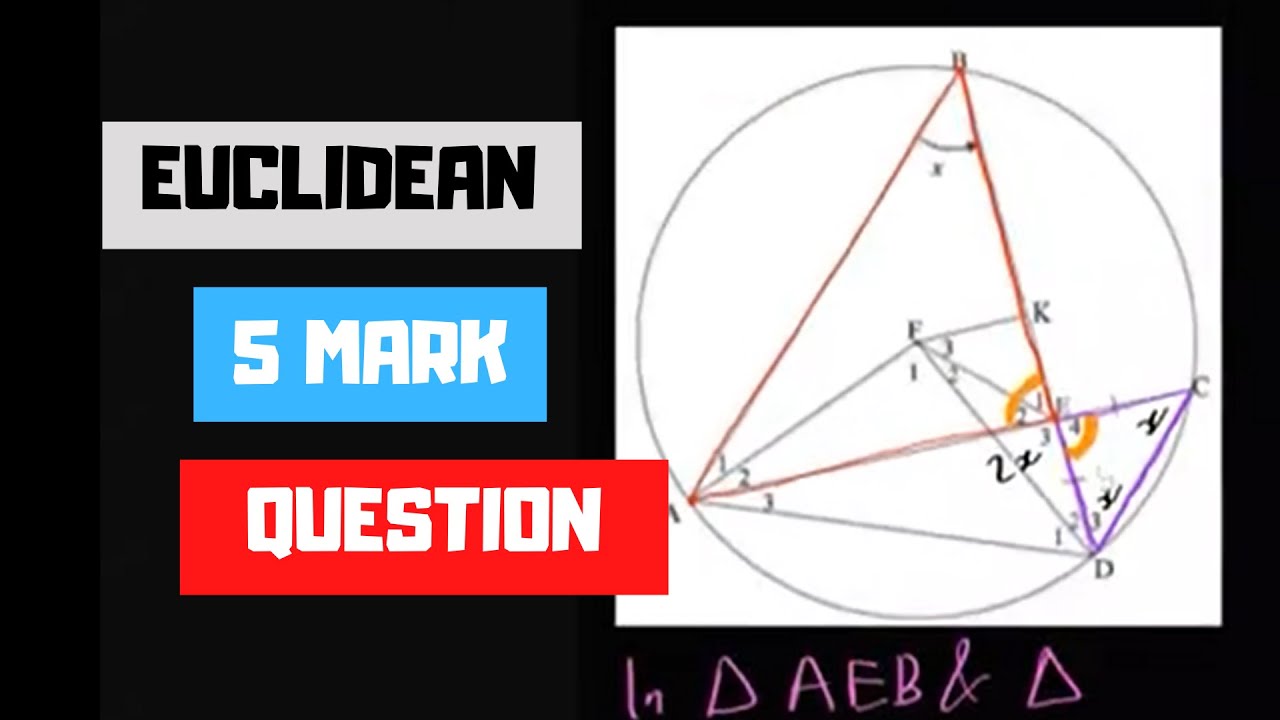 Euclidean geometry 5 mark exam style question - YouTube