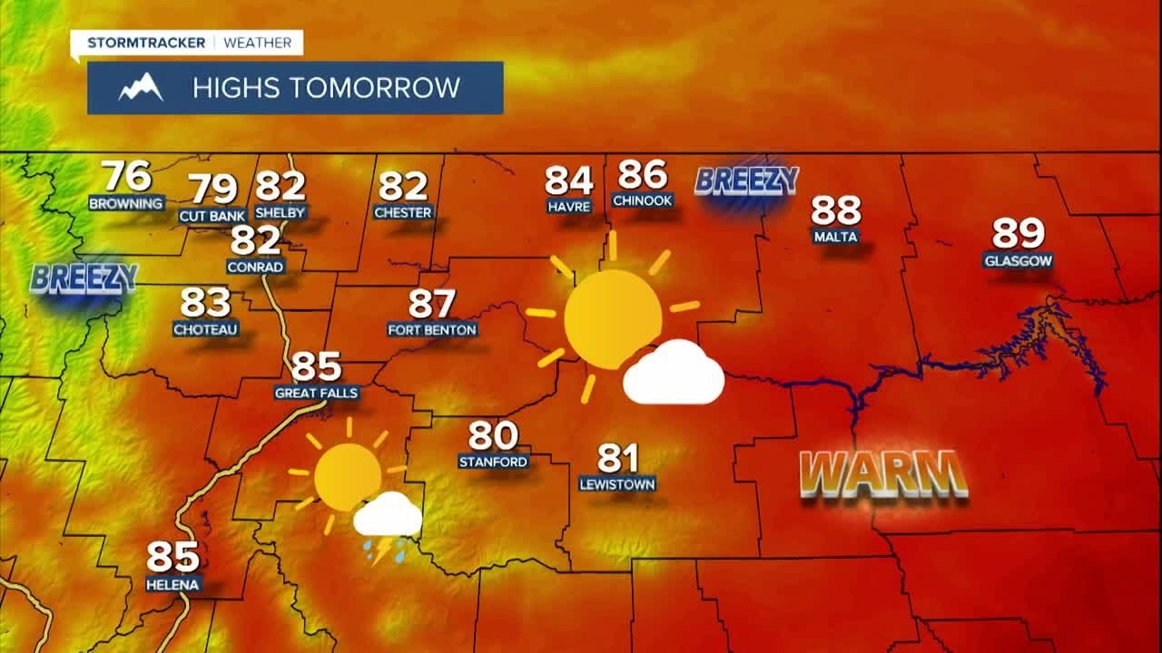 One more mostly sunny and warm day before cooler and wetter weather ...