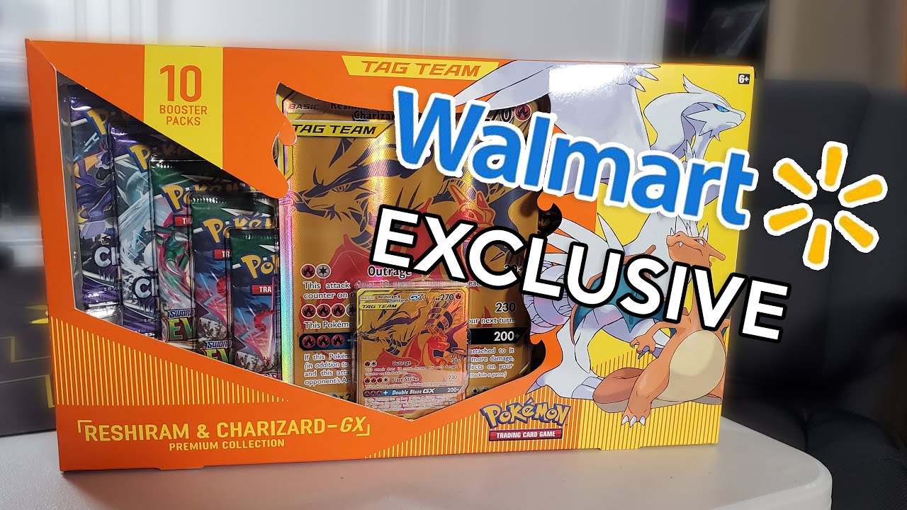 *WALMART EXCLUSIVE* Reshiram and Charizard GX Premium Collection Box Opening!