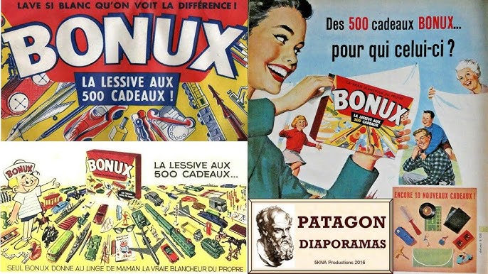 PUBLICITE ADVERTISING 1961 BONUX lessive en poudre