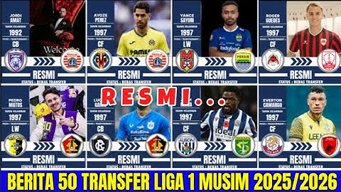 NEWS 50 "OFFICIAL" TRANSFERS OF LEAGUE 1 2025/2026 | PERSIJA - PERSIB - PERSIK - PSM - PERSIS SOLO