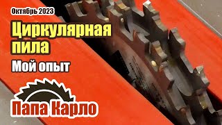 Мои инструменты: Циркулярная пила | Опыт применения в мастерской, приспособы