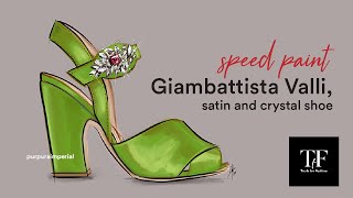 Speed paint: satin and cristal shoe