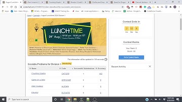 CodeChef August Lunchtime 2020 Screencast + (Most) Solutions | Rank 13