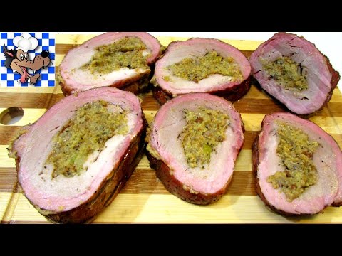 Video: Pork Loin Stuffed With Mushrooms, With Orange Sauce And Warm Vegetables