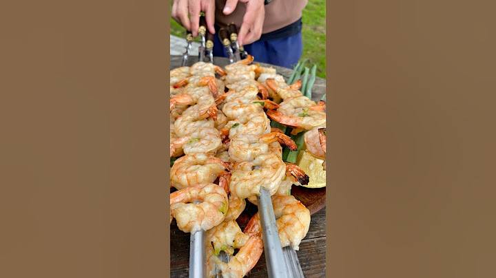 Delicious shrimp shashlik on coals!))) I cooked it for the first time, I really liked it 😊