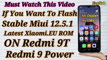 Flash Miui 12.5.1 xiaomi.eu rom On Redmi 9 Power Or Redmi 9T English