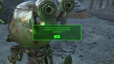 Fallout 4 (Codsworth Max Affinity) Robot Sympathy Perk HD
