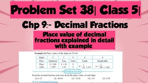 Problem Set 38| 5th Class| Maths| Chapter 9| Decimal Fractions| Maharashtra Board