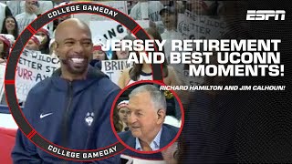 Richard Hamilton and Jim Calhoun talk UConn jersey retirement and best moments 🙌 | College GameDay