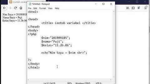 Web Programming -- Pengenalan Variabel dalam script php (Part 1)