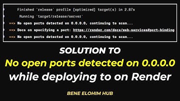 Solution to no open ports detected on 0 0 0 0 on render | render | port | 0.0.0.0