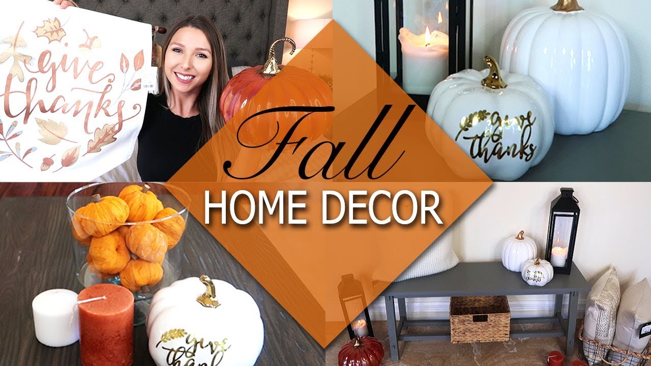 Decorate With Me FALL 2017 | HomeGoods Fall Home Decor Haul + Styling ...