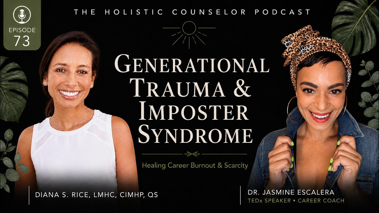 Episode 73 artwork: From Scarcity to Soul Work: Healing Generational Trauma, Imposter Syndrome, and Career Burnout with Dr. Jasmine Escalera, Ph.D