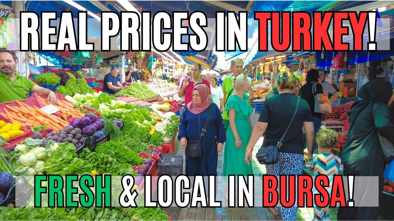 TURKEY BEST FRESH MARKET IN BURSA 2025: Real Prices, Local Food & Turkish Bazaar Tour | 4K