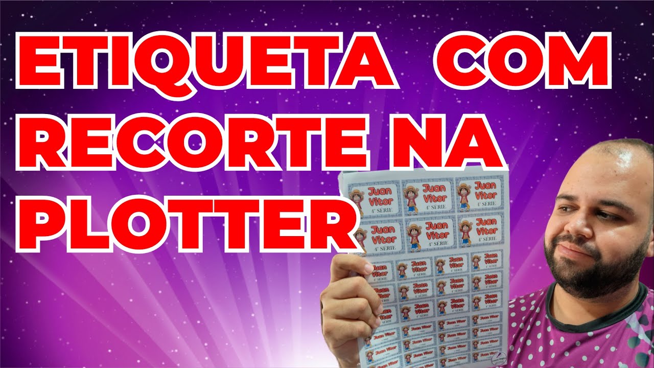 Etiqueta Escolar - Recorte na plotter Bannercut- Produção na Gráfica Rápida