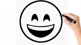 Como dibujar al Emoji de Felicidad paso a paso - YouTube